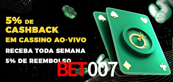 Promoções do cassino ao Vivo bet007